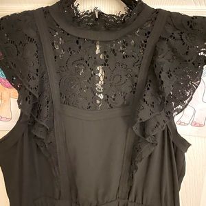 Lacy Open Back Black Bib H&M Dress Size 12